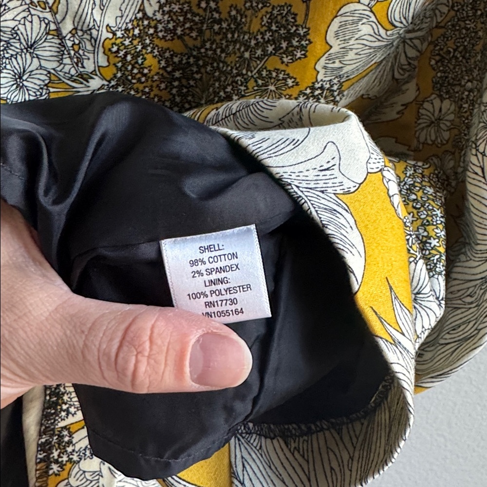 Liberty Of London for Target Size 8 Yellow Daisy Floral Summer Dress Fully Lined - Picture 4 of 4